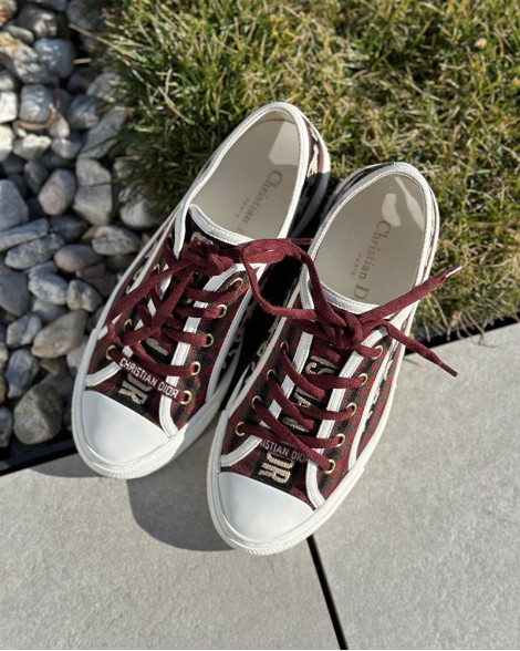 Tenisky dámské Dior WALK'N'DIOR vínové